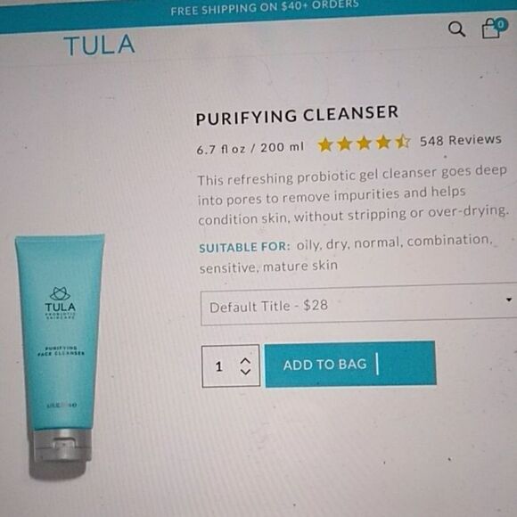 NEW SEALED TULA PURIFYING FACE CLEANSER - Picture 6 of 7